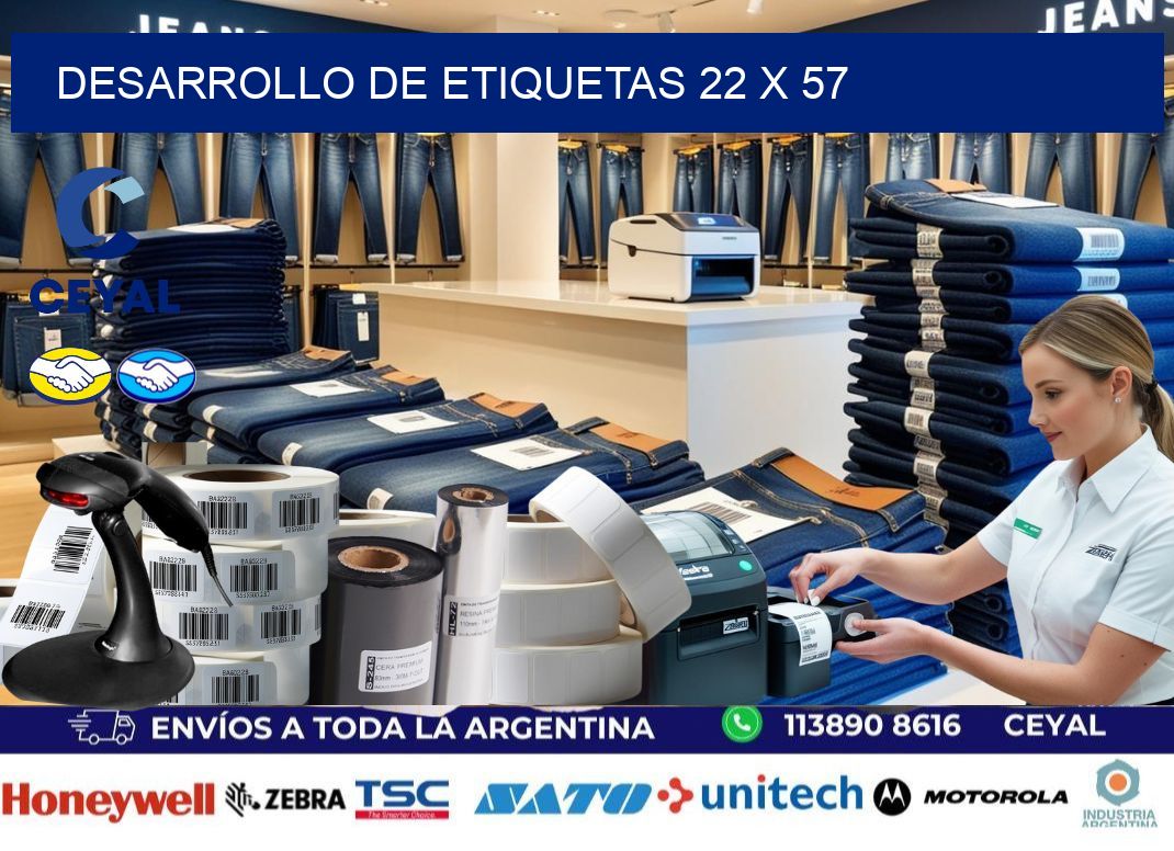 Desarrollo de etiquetas 22 x 57