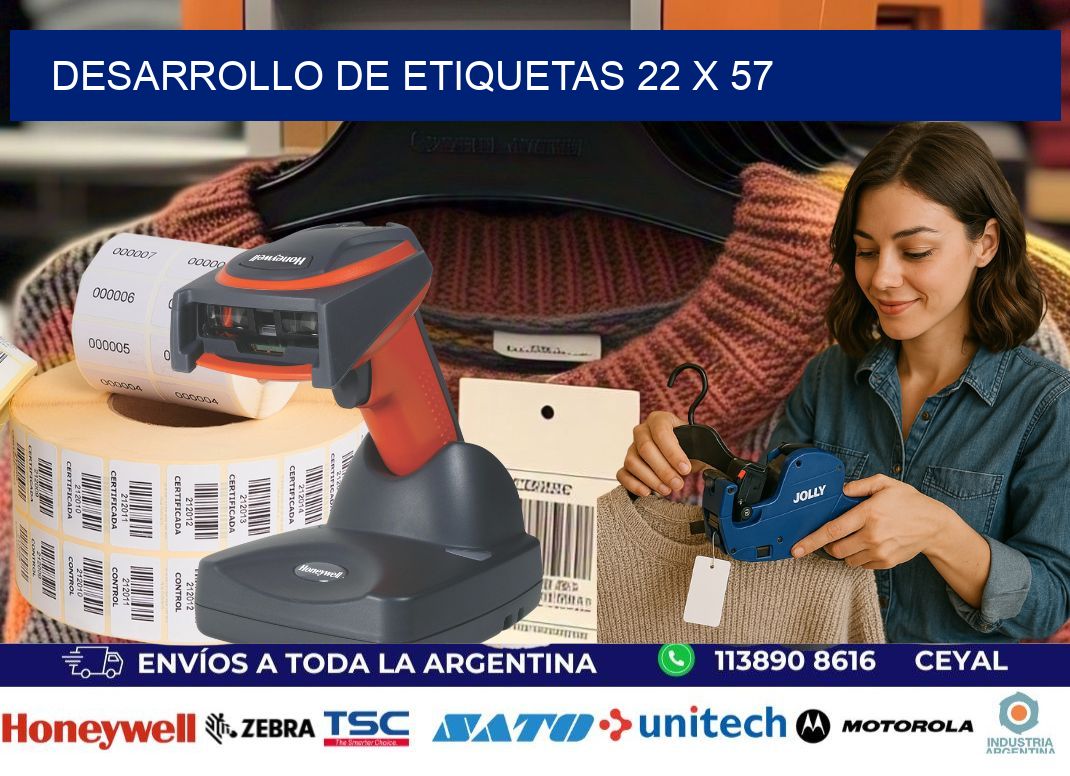 Desarrollo de etiquetas 22 x 57