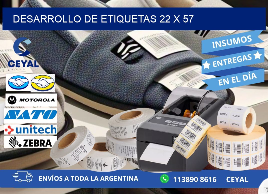 Desarrollo de etiquetas 22 x 57
