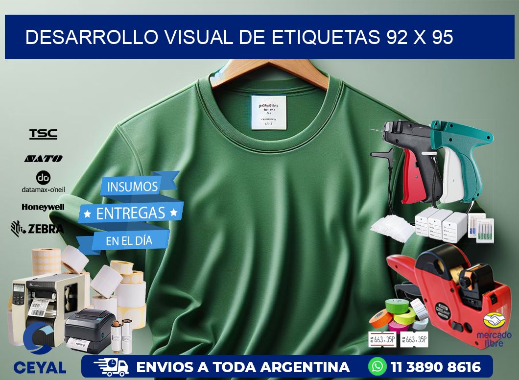 Desarrollo visual de etiquetas 92 x 95