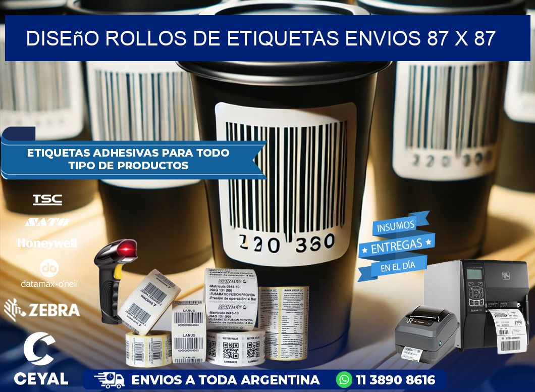 Diseño ROLLOS DE ETIQUETAS ENVIOS 87 x 87
