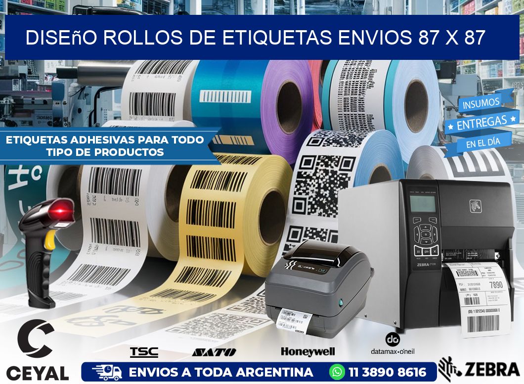Diseño ROLLOS DE ETIQUETAS ENVIOS 87 x 87