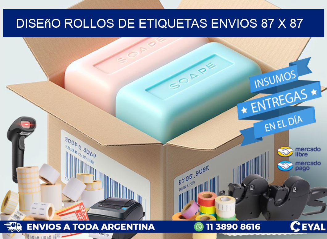 Diseño ROLLOS DE ETIQUETAS ENVIOS 87 x 87
