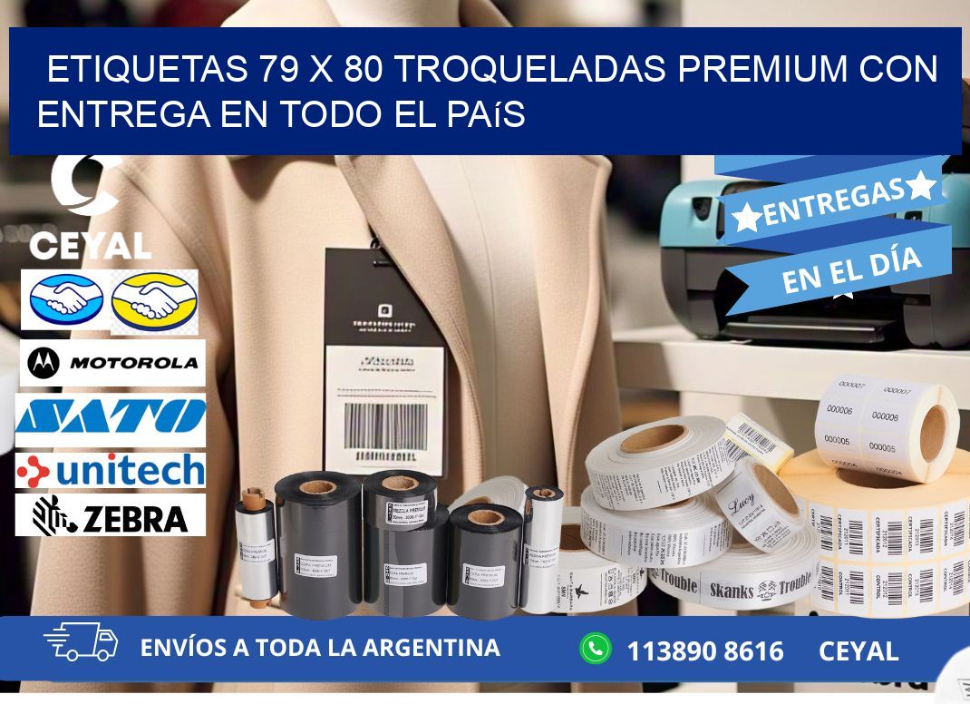Etiquetas 79 x 80 troqueladas premium con entrega en todo el país