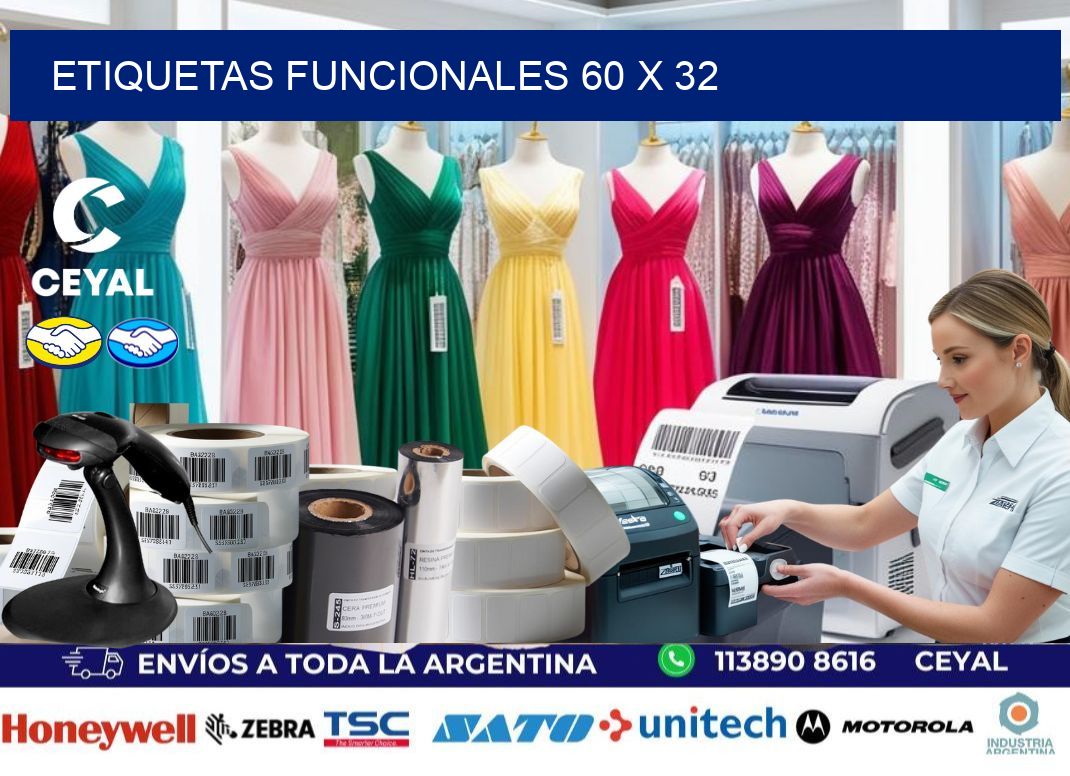 Etiquetas funcionales 60 x 32