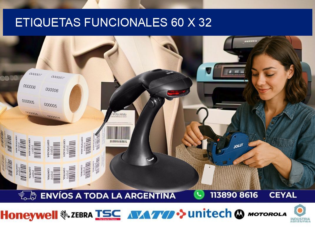 Etiquetas funcionales 60 x 32