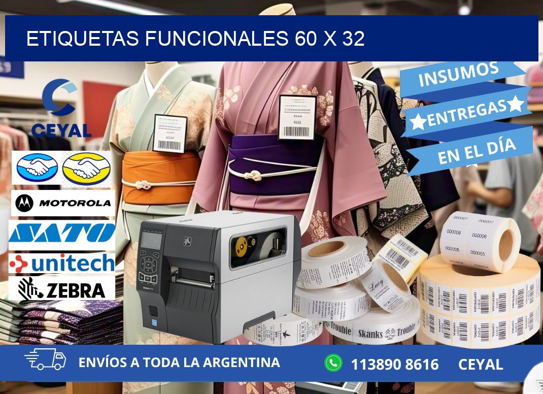 Etiquetas funcionales 60 x 32