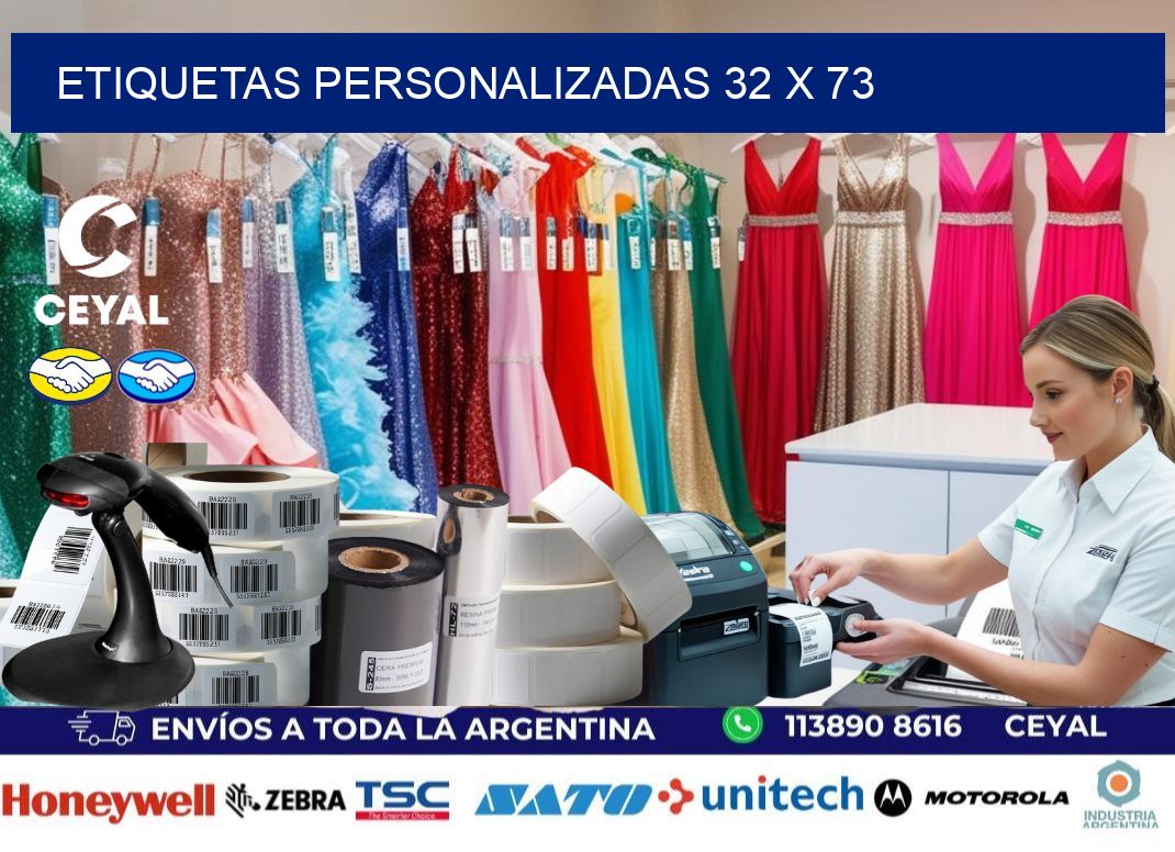 Etiquetas personalizadas 32 x 73