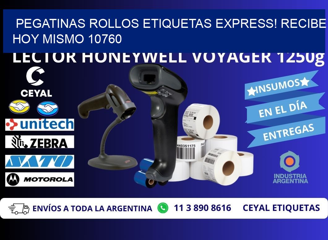 Pegatinas rollos etiquetas Express! Recibe Hoy Mismo 10760