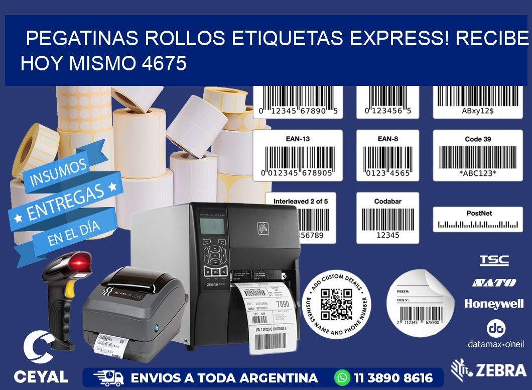 Pegatinas rollos etiquetas Express! Recibe Hoy Mismo 4675