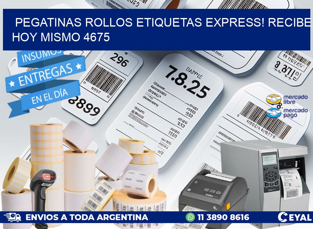 Pegatinas rollos etiquetas Express! Recibe Hoy Mismo 4675