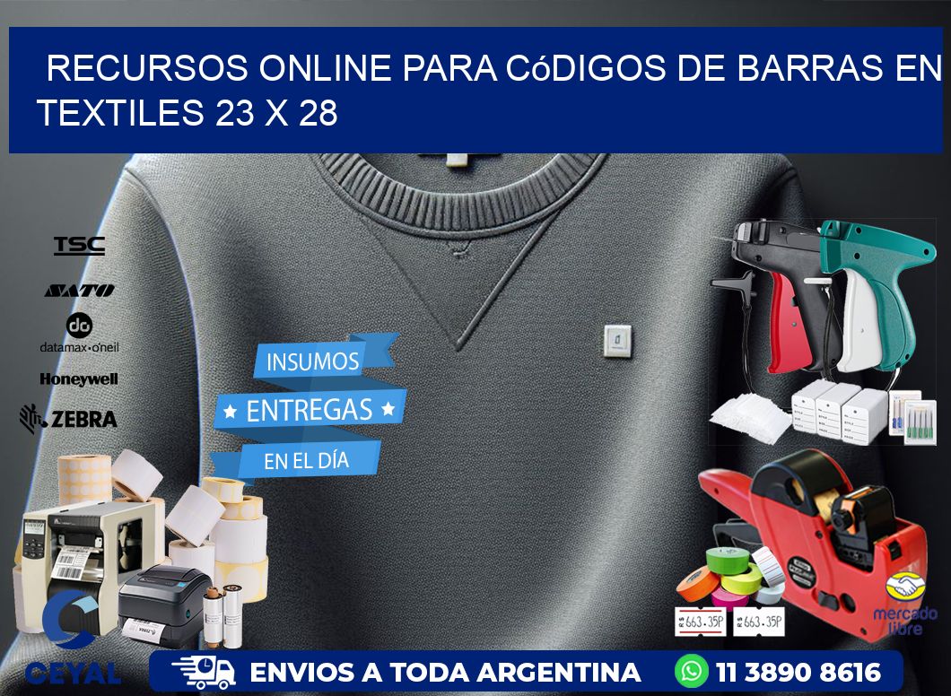 Recursos Online para Códigos de Barras en Textiles 23 x 28
