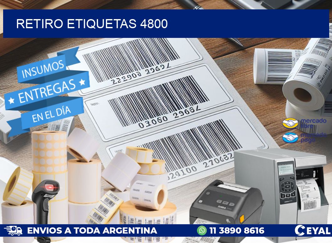 Retiro etiquetas 4800
