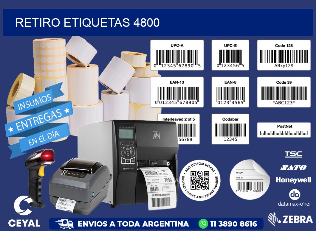 Retiro etiquetas 4800