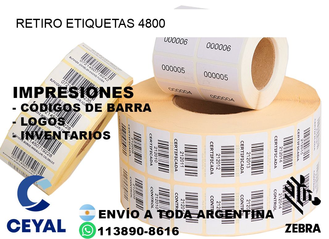 Retiro etiquetas 4800