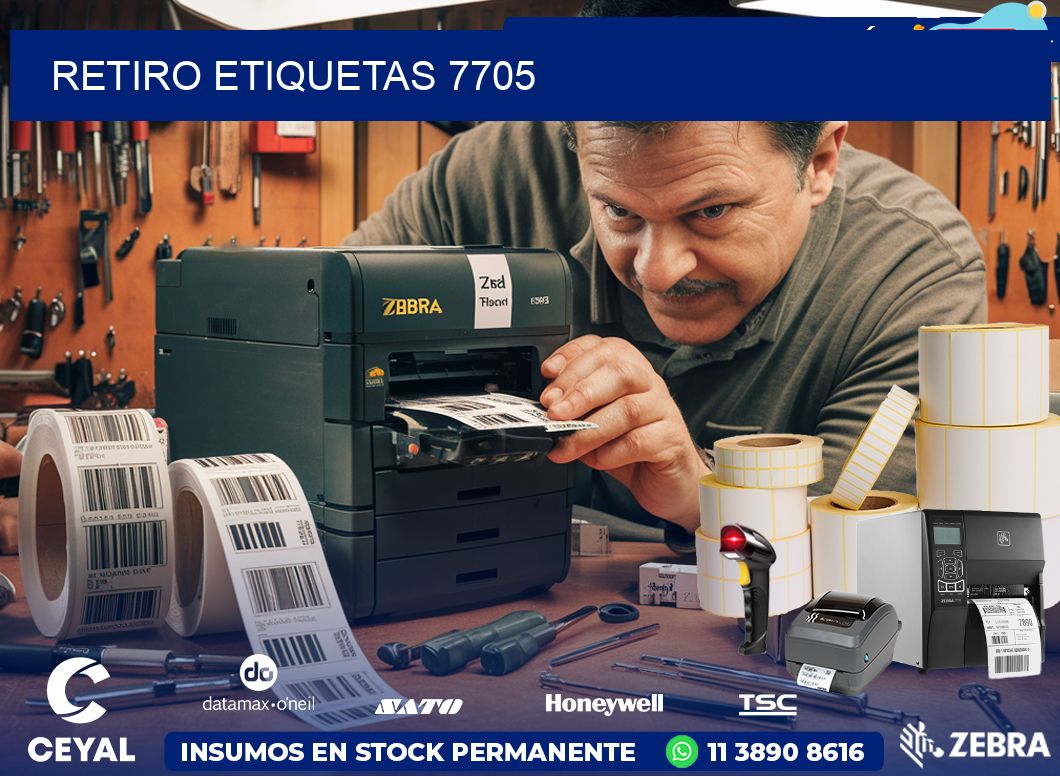 Retiro etiquetas 7705
