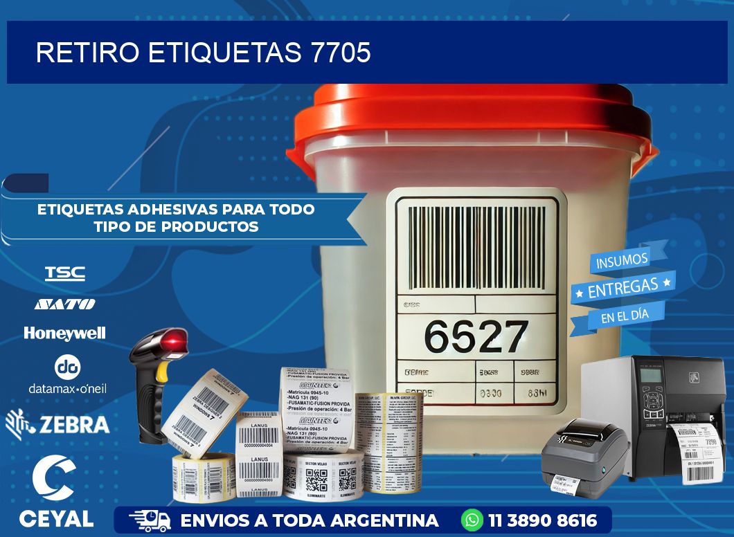 Retiro etiquetas 7705