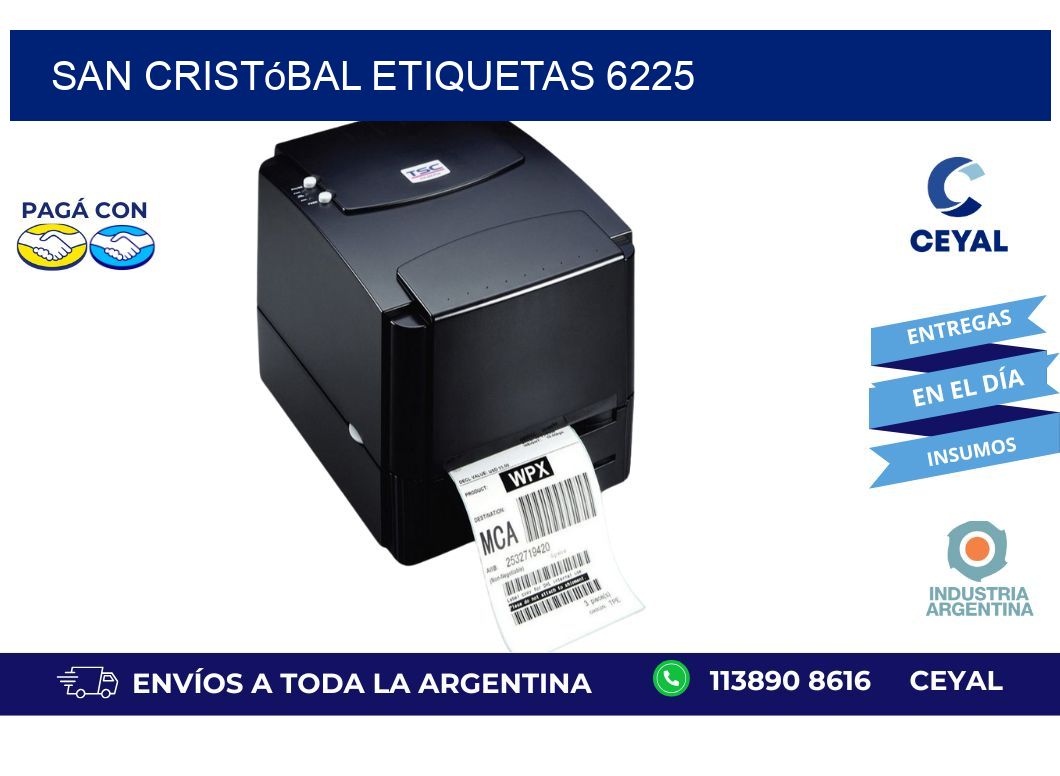 San Cristóbal etiquetas 6225
