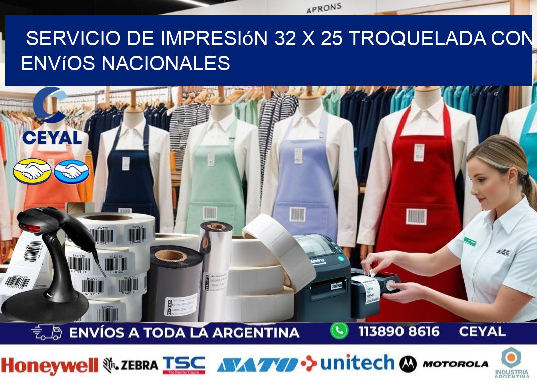 Servicio de impresión 32 x 25 troquelada con envíos nacionales