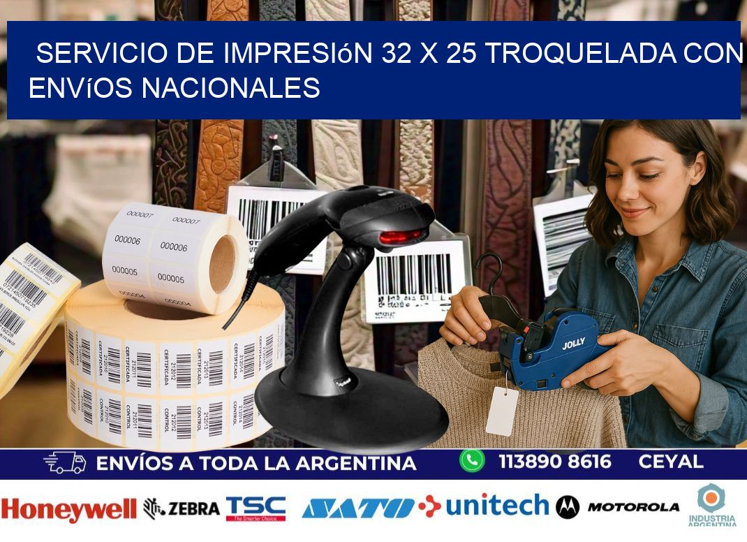 Servicio de impresión 32 x 25 troquelada con envíos nacionales