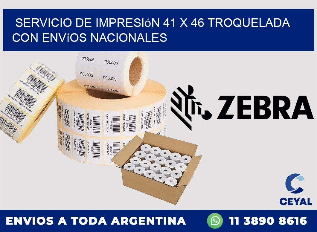 Servicio de impresión 41 x 46 troquelada con envíos nacionales