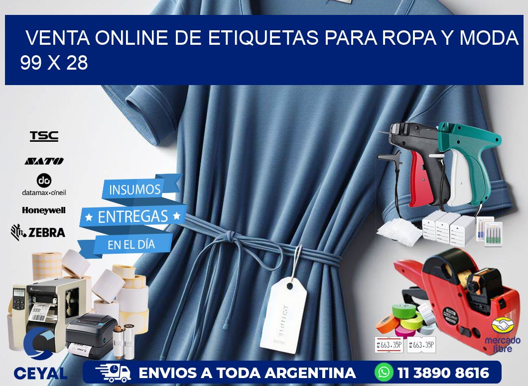 Venta Online de Etiquetas para Ropa y Moda 99 x 28