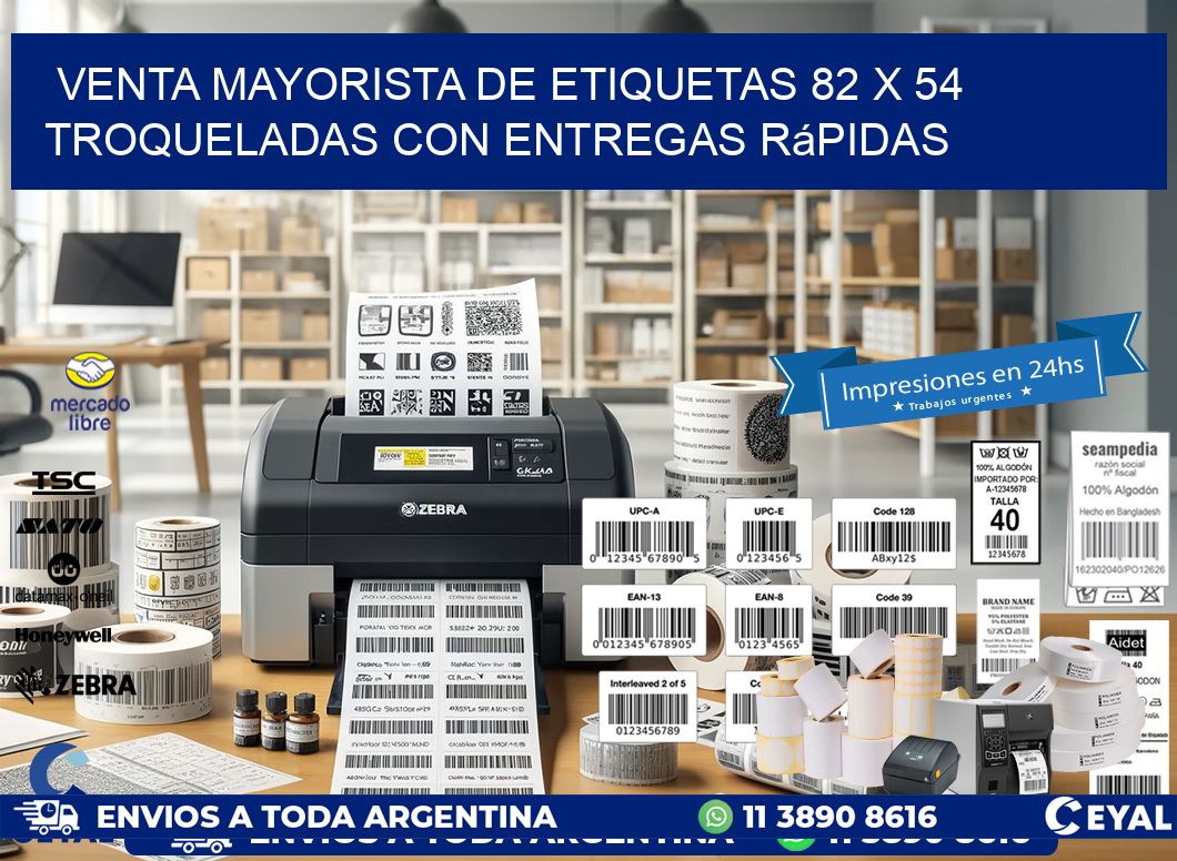 Venta mayorista de etiquetas 82 x 54 troqueladas con entregas rápidas