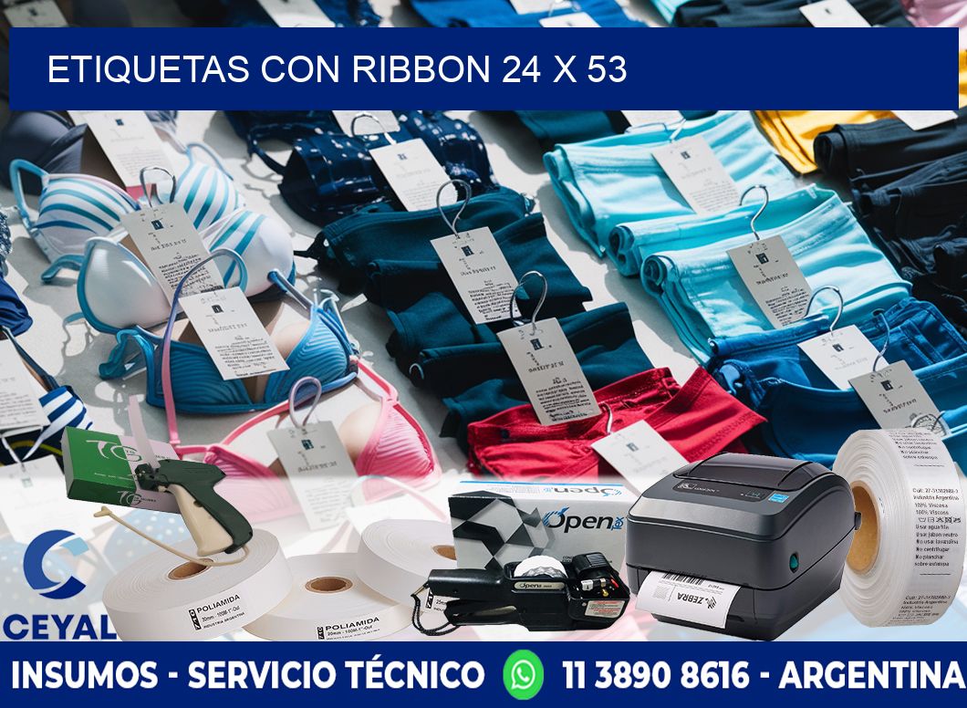 etiquetas con ribbon 24 x 53