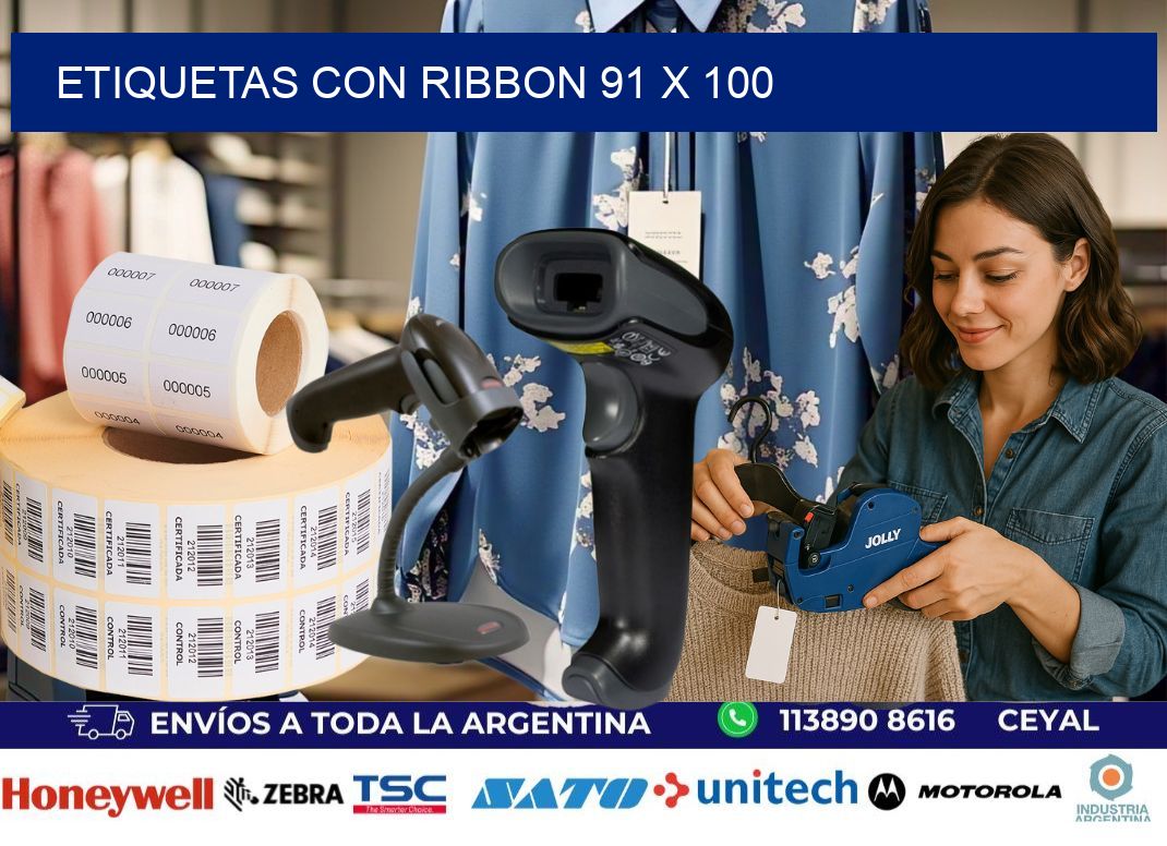 etiquetas con ribbon 91 x 100