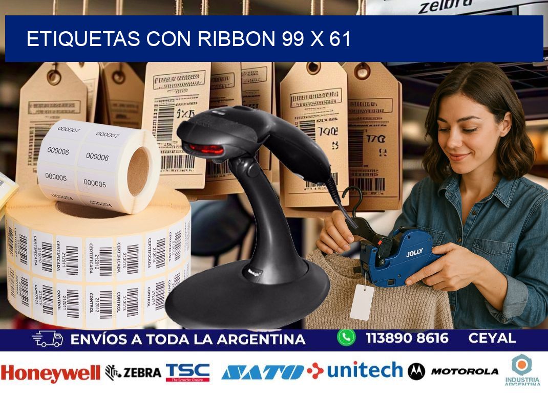 etiquetas con ribbon 99 x 61