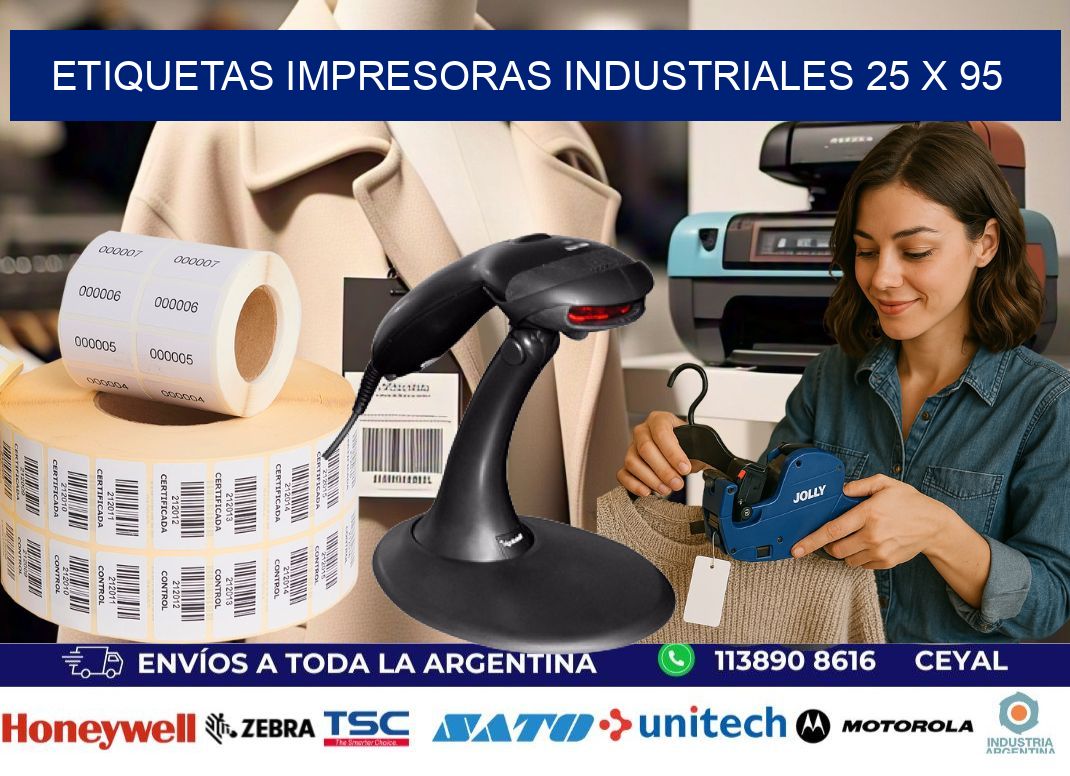 etiquetas impresoras industriales 25 x 95