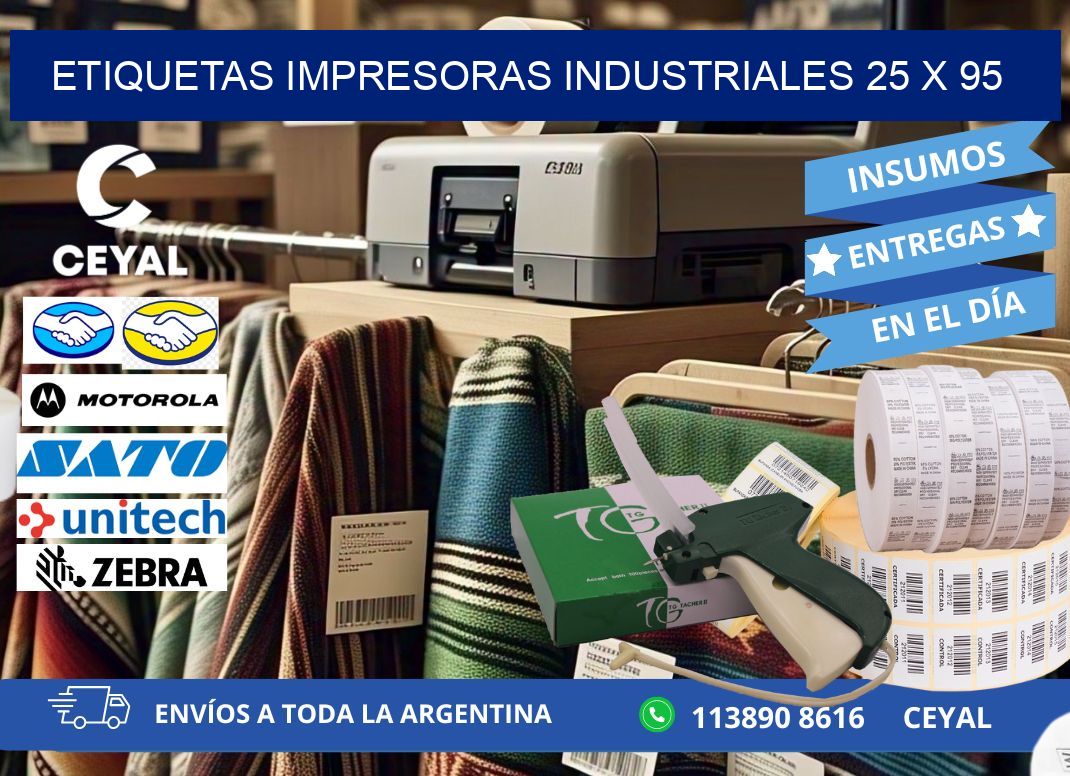 etiquetas impresoras industriales 25 x 95