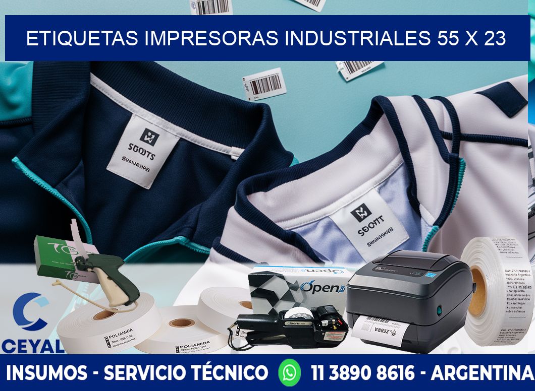 etiquetas impresoras industriales 55 x 23