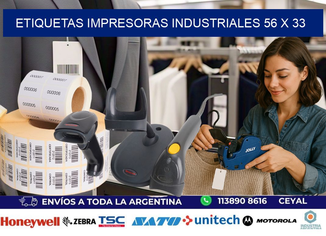 etiquetas impresoras industriales 56 x 33
