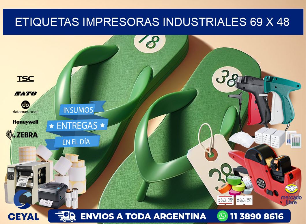 etiquetas impresoras industriales 69 x 48