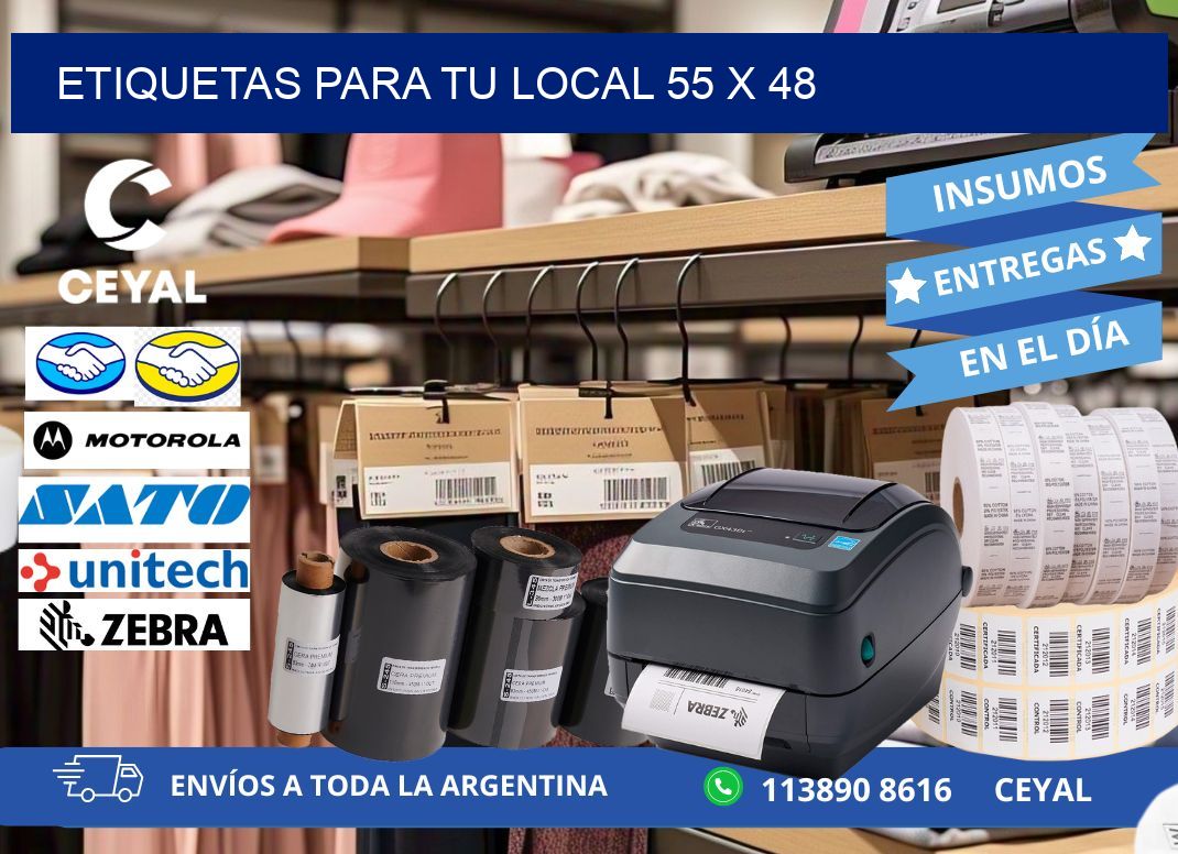 etiquetas para tu local 55 x 48