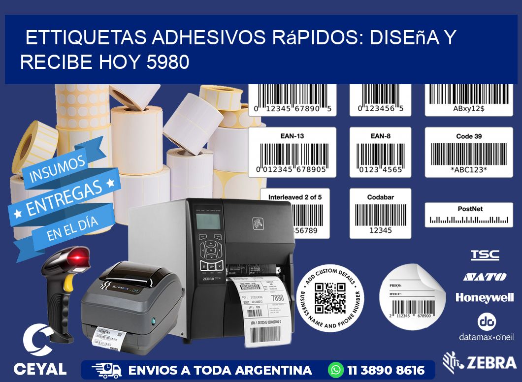 ettiquetas Adhesivos Rápidos: Diseña y Recibe Hoy 5980
