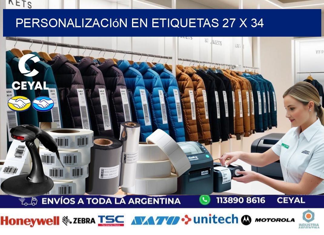 personalización en etiquetas 27 x 34