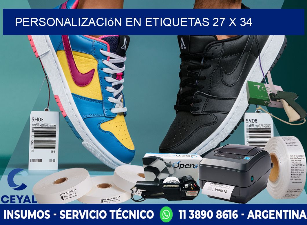 personalización en etiquetas 27 x 34