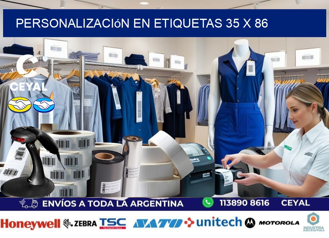 personalización en etiquetas 35 x 86