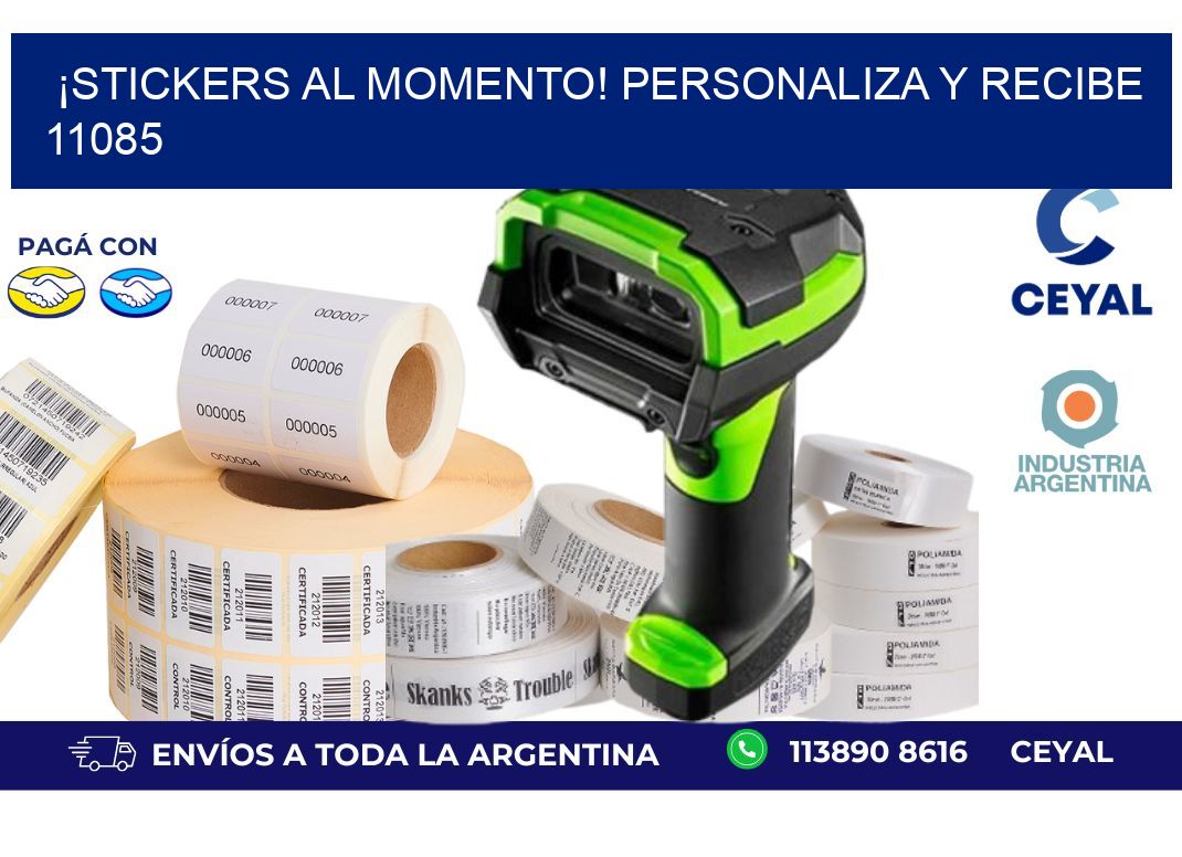 ¡Stickers al Momento! Personaliza y Recibe 11085
