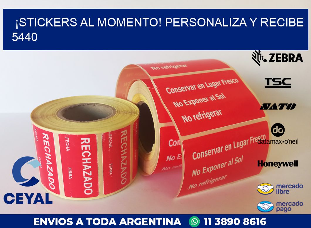 ¡Stickers al Momento! Personaliza y Recibe 5440