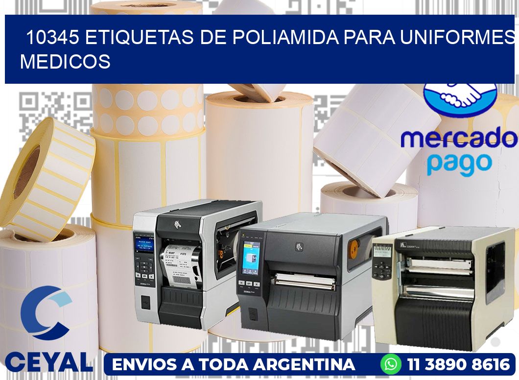10345 Etiquetas de poliamida para uniformes medicos