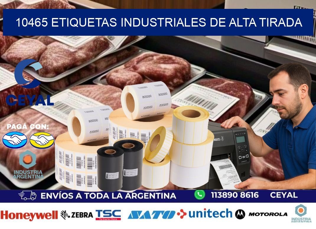 10465 Etiquetas industriales de alta tirada