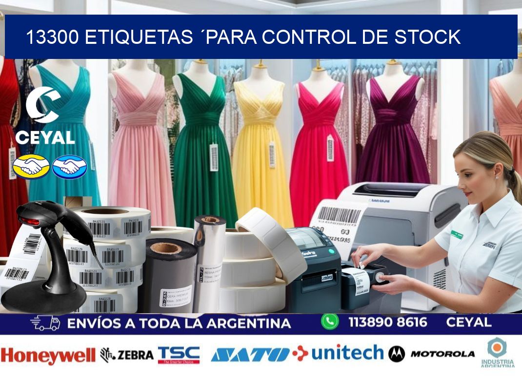13300 Etiquetas ´para control de stock