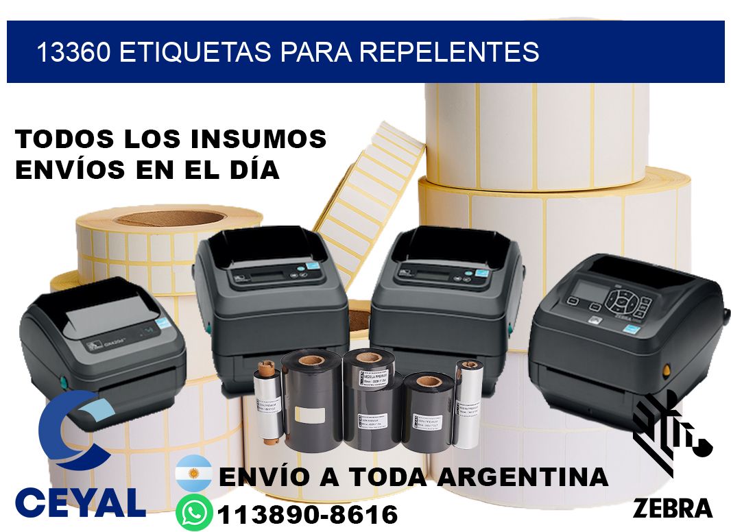 13360 Etiquetas para repelentes