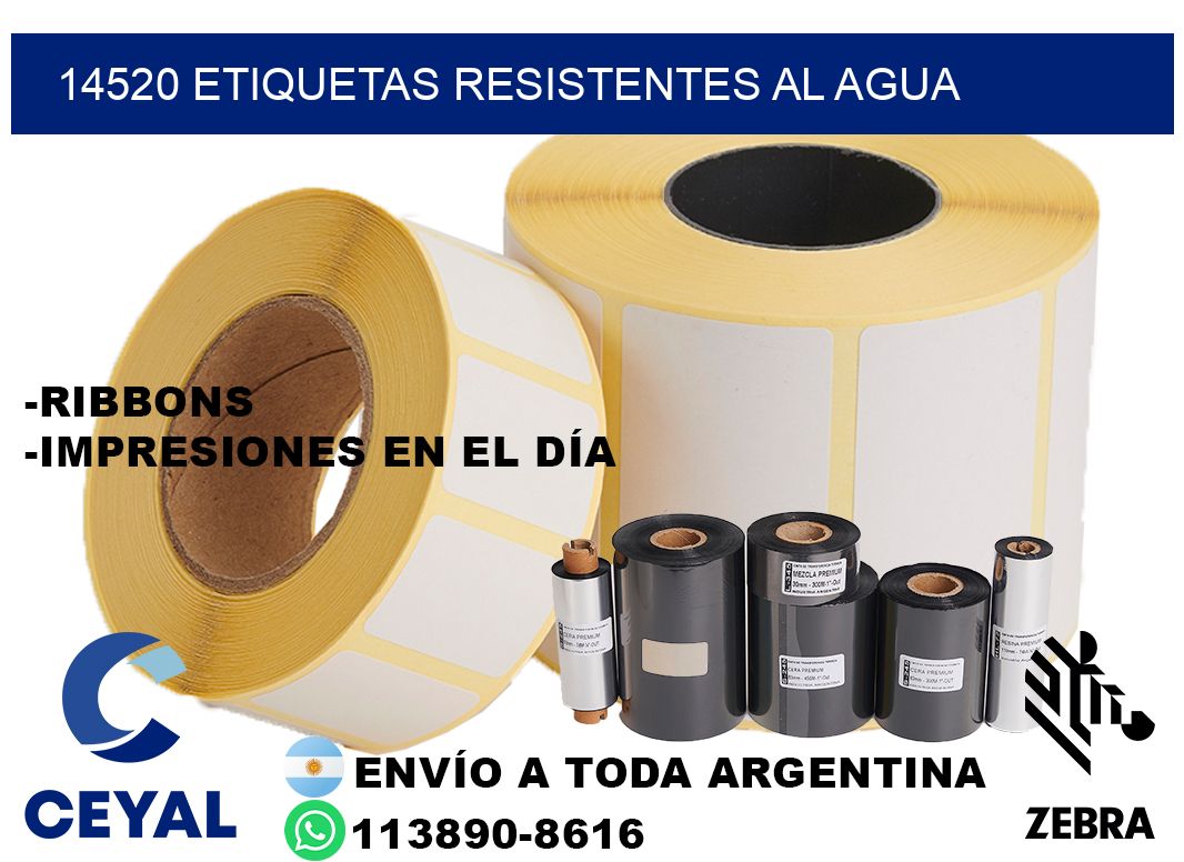 14520 Etiquetas resistentes al agua