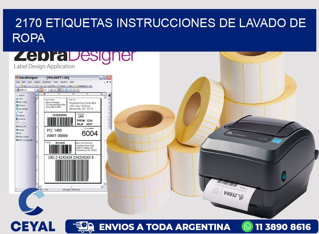2170 etiquetas instrucciones de lavado de ropa