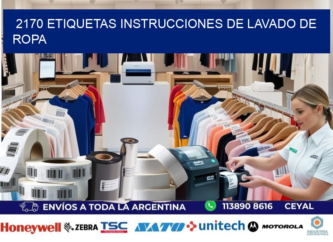 2170 etiquetas instrucciones de lavado de ropa
