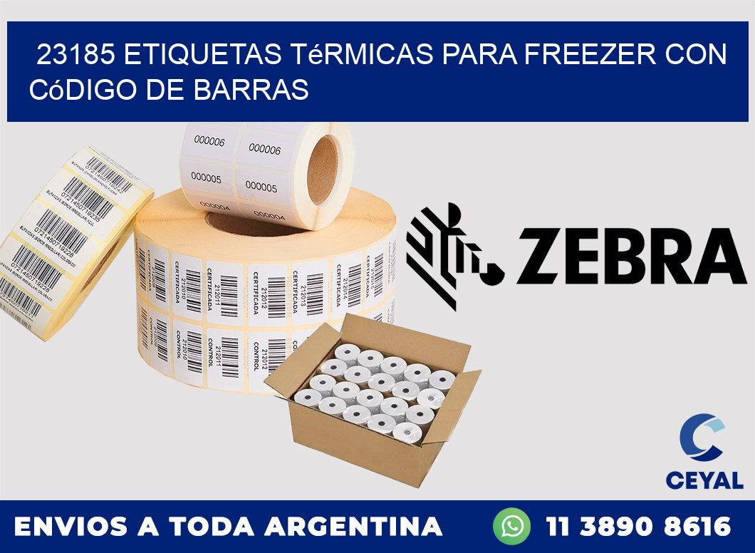 23185 etiquetas térmicas para freezer con código de barras